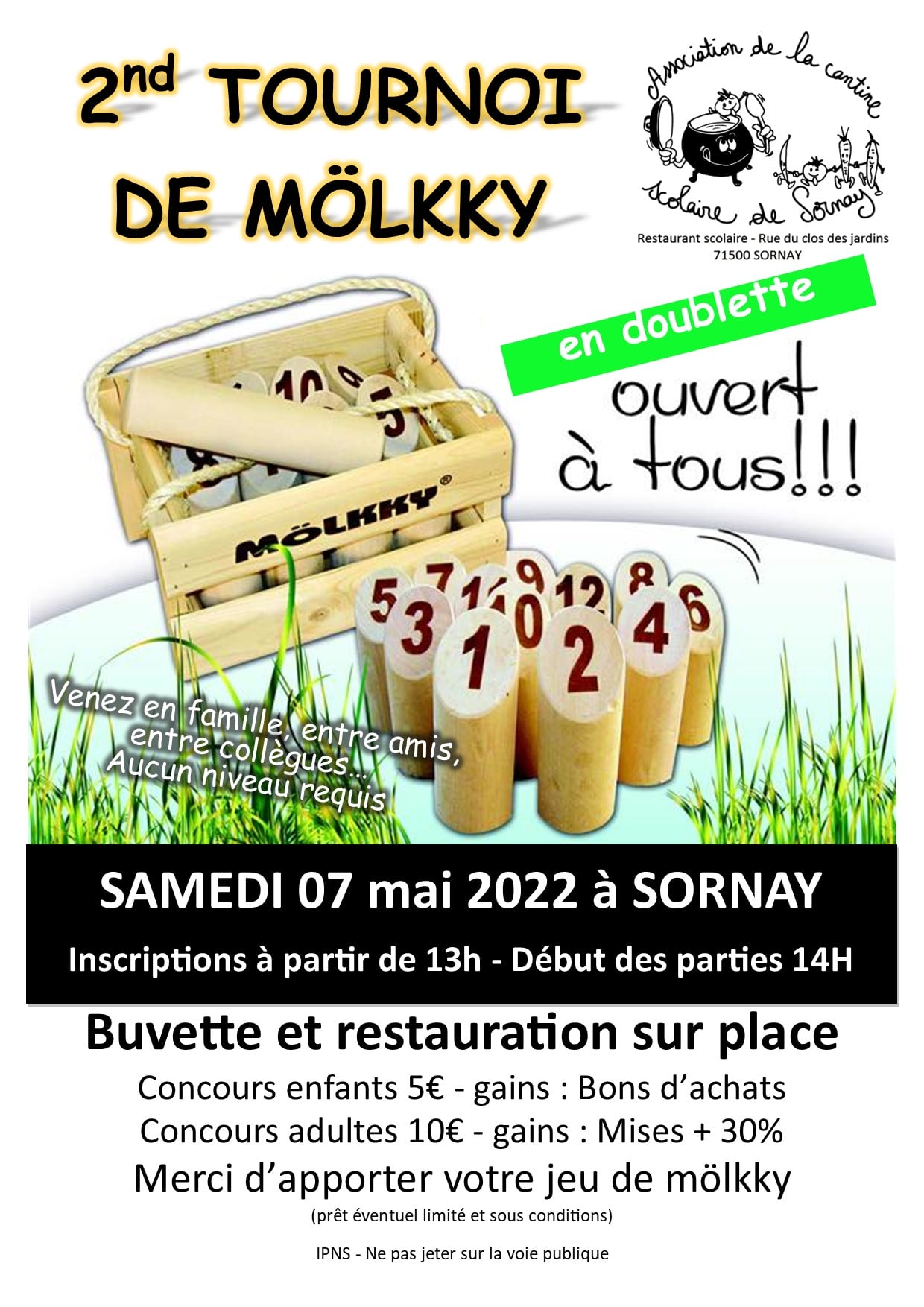 Tournoi de la cantine de Sornay