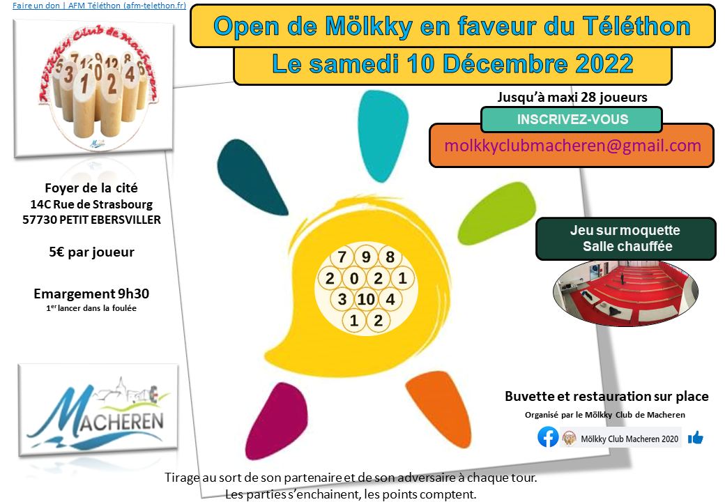 Tournoi en faveur du Téléthon